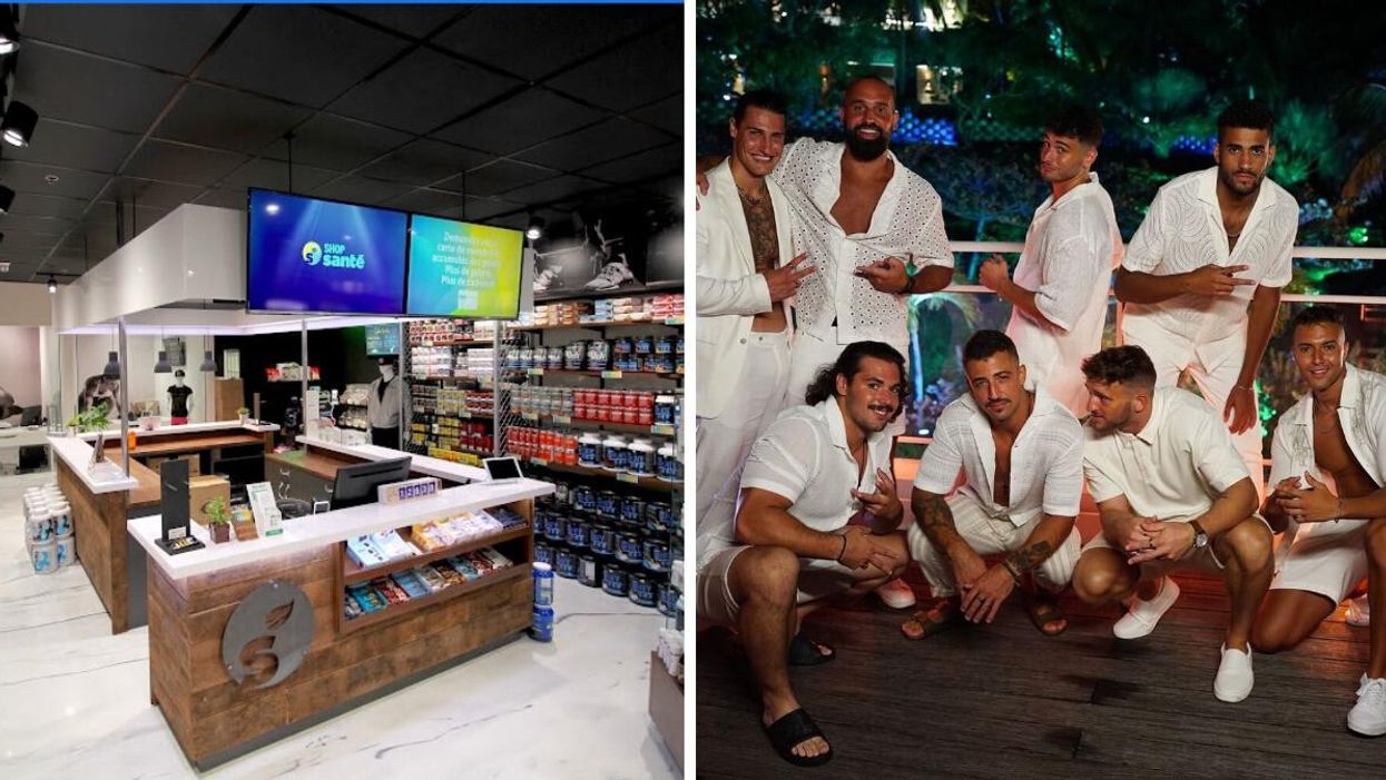 Shop Santé de Laval. Droite : Les gars d'Occupation Double Martinique.