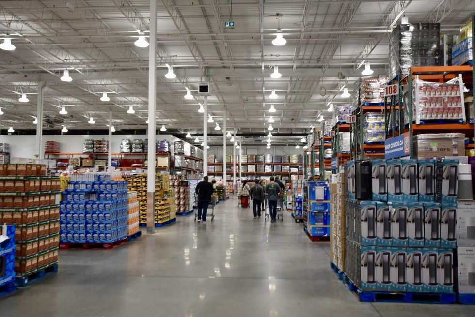 Shoppers on a mission at Costco Business Centre.