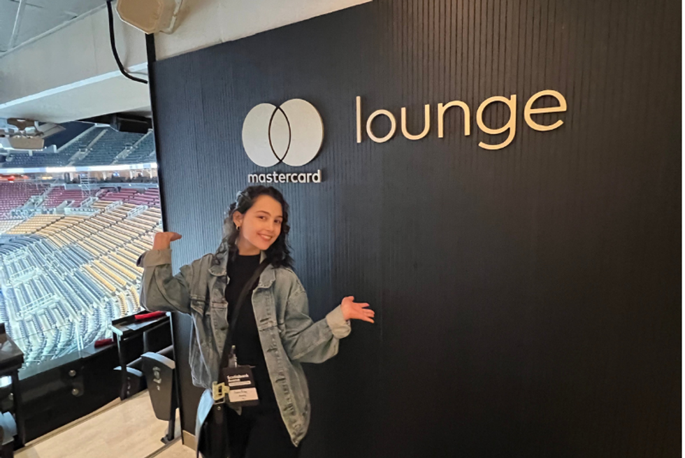 Sierra Riley at Scotiabank Arena's Mastercard Lounge.