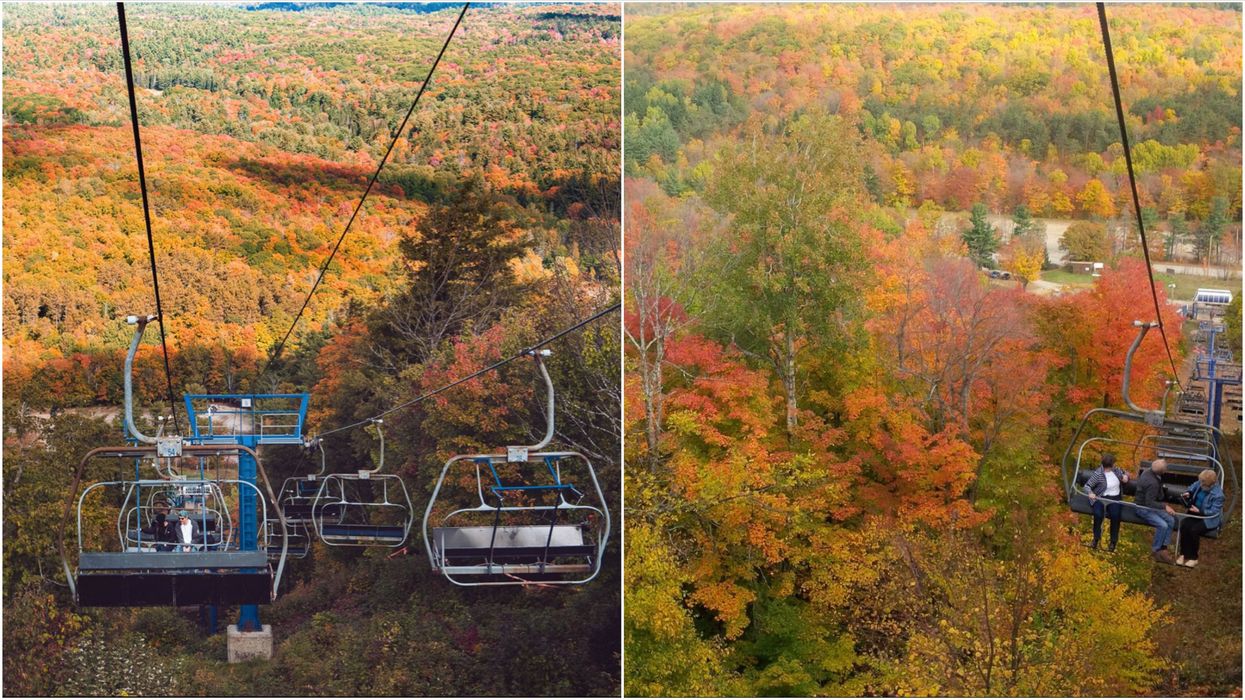 Sightseeing Chairlift Near Ottawa Lets You Soar Over Golden Fall Foliage