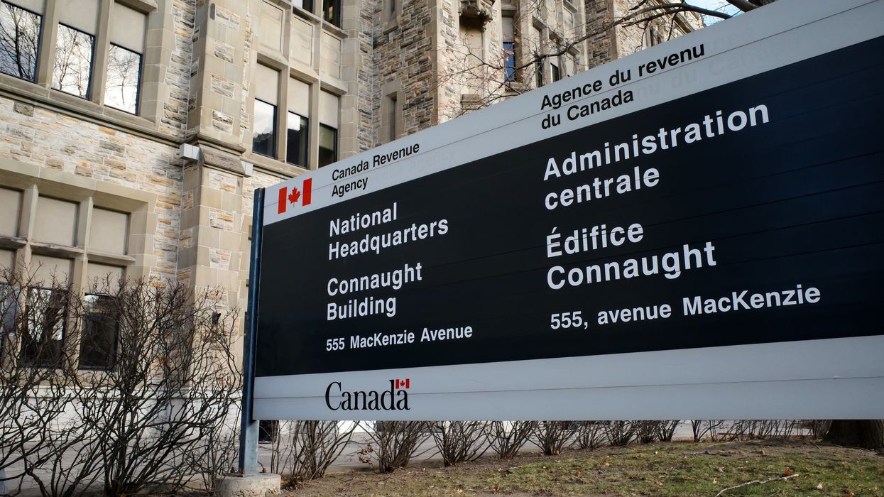 sign at canada revenue agency headquarters in ottawa