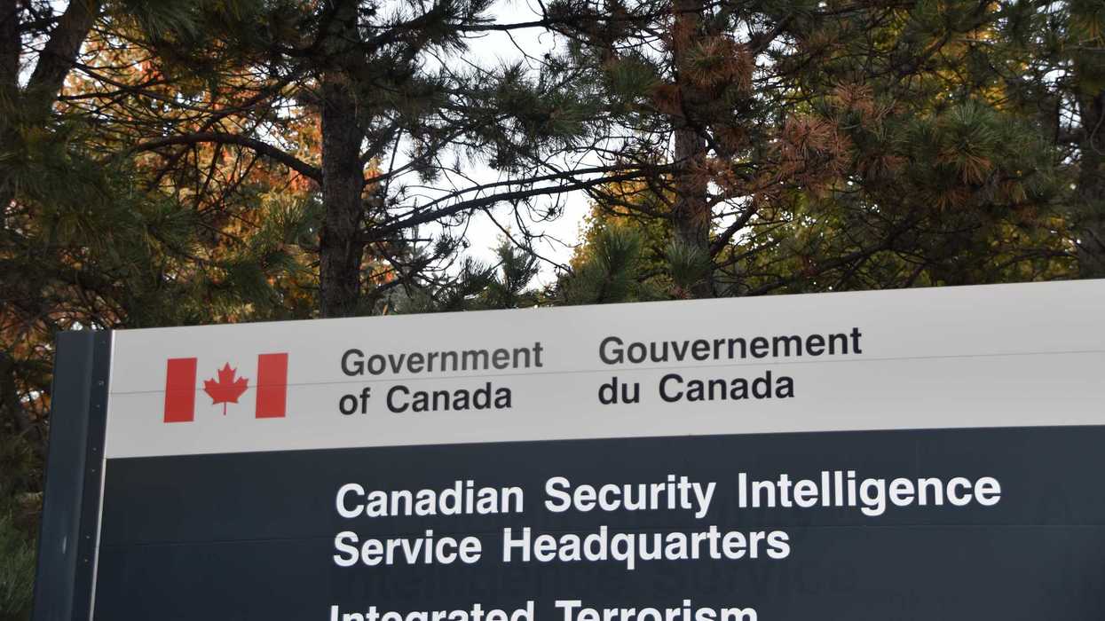 sign at Canadian Security Intelligence Service headquarters in ottawa with government of canada logo