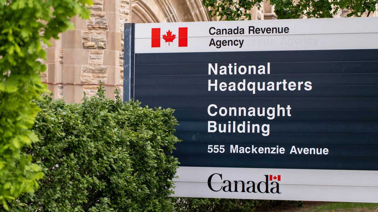 sign outside of canada revenue agency building in ottawa