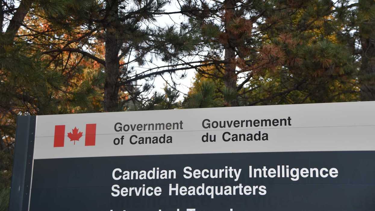 sign with government of canada logo at csis headquarters