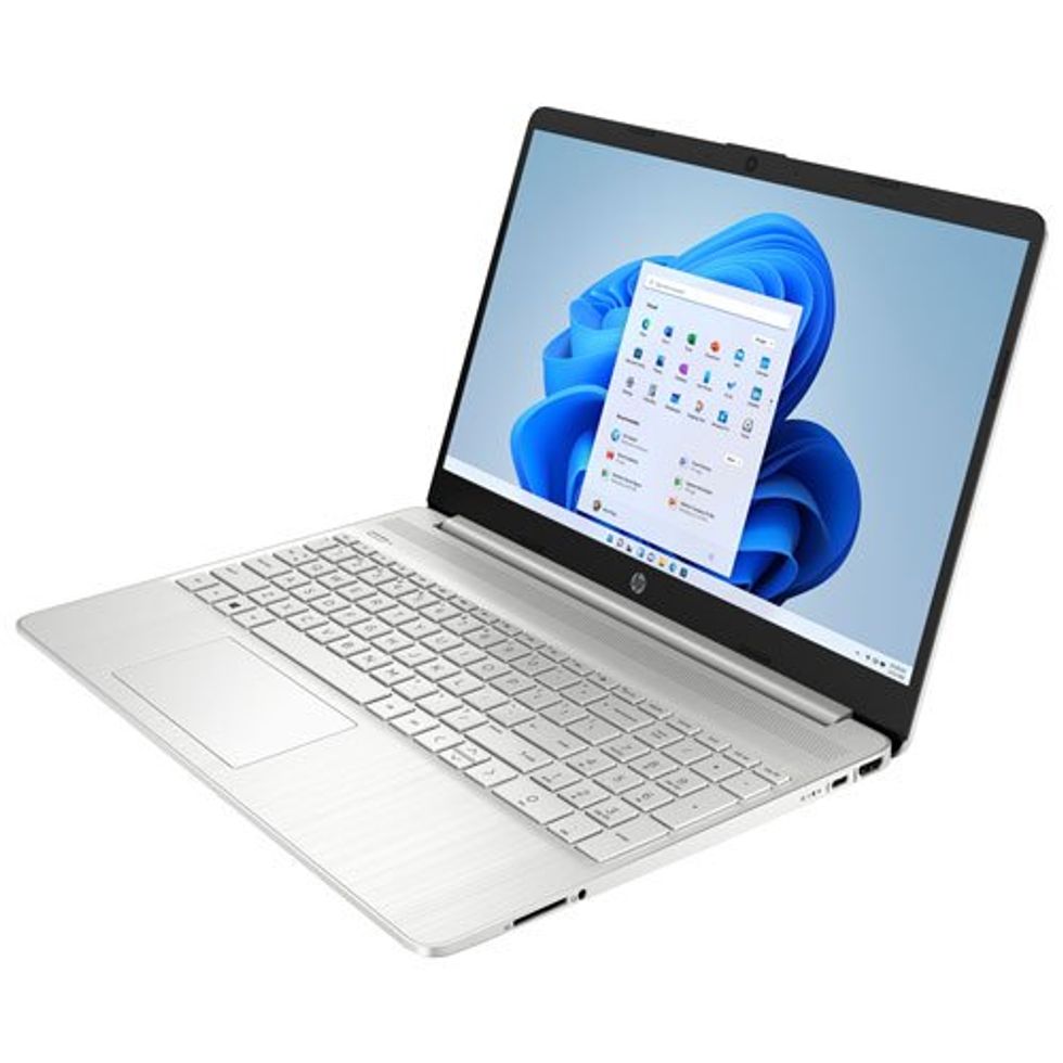 silver and black hp 15.6 inch laptop
