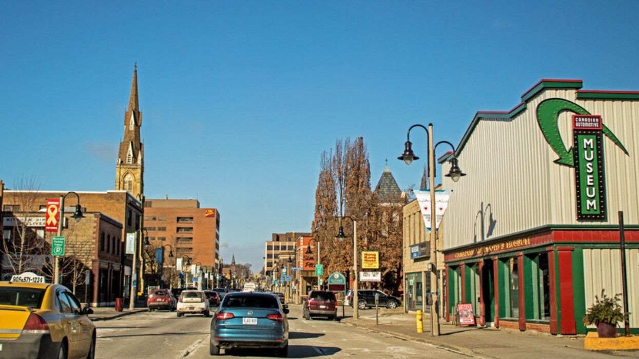 Simcoe Street toward downtown Oshawa.