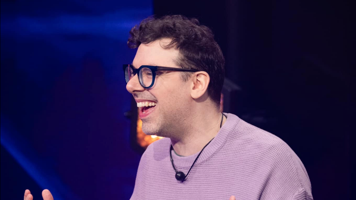 Simon Boulerice, lors de son entrevue à sa sortie de Big Brother Célébrités.