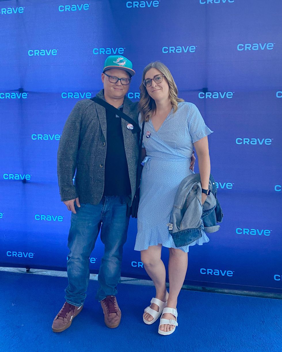 Simon Delisle et sa conjointe.