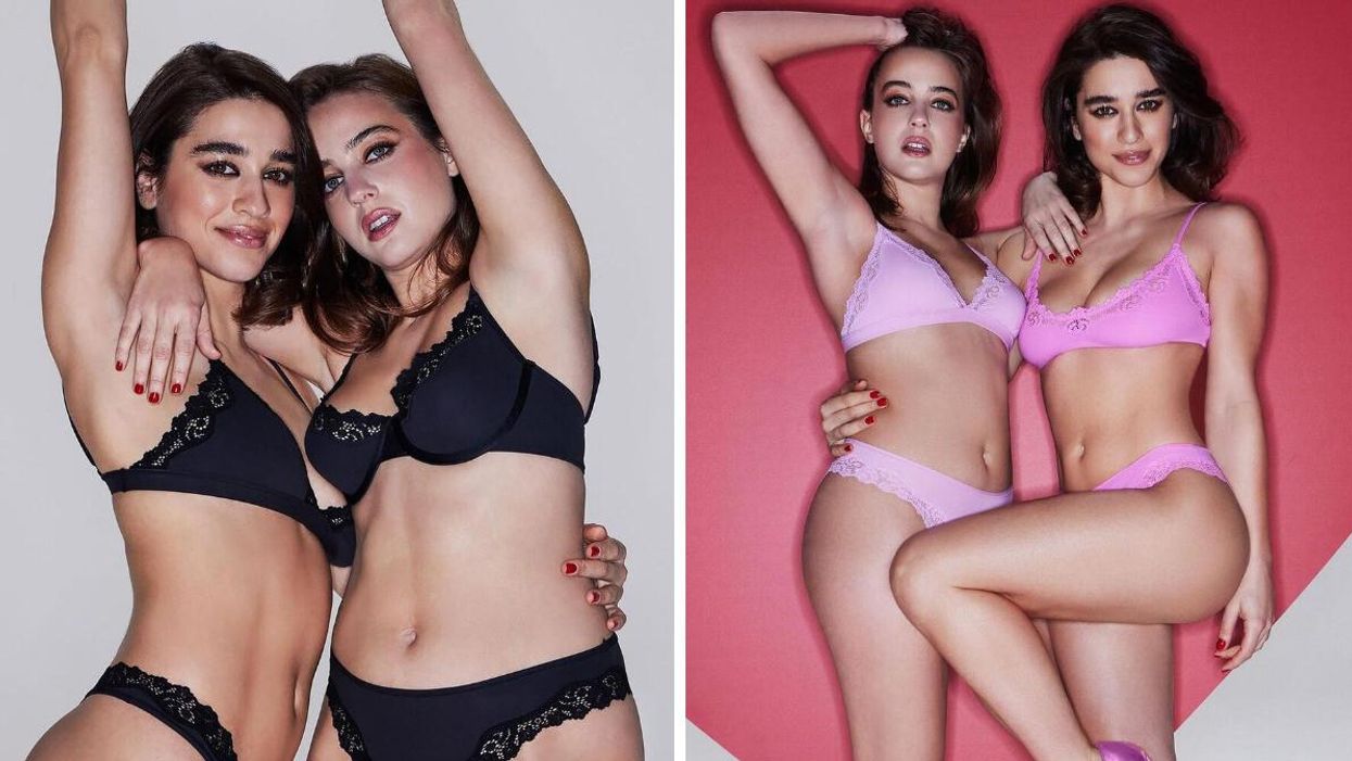 Simona Tabasco and Bea Grannò in the SKIMS Valentine's Day campaign.