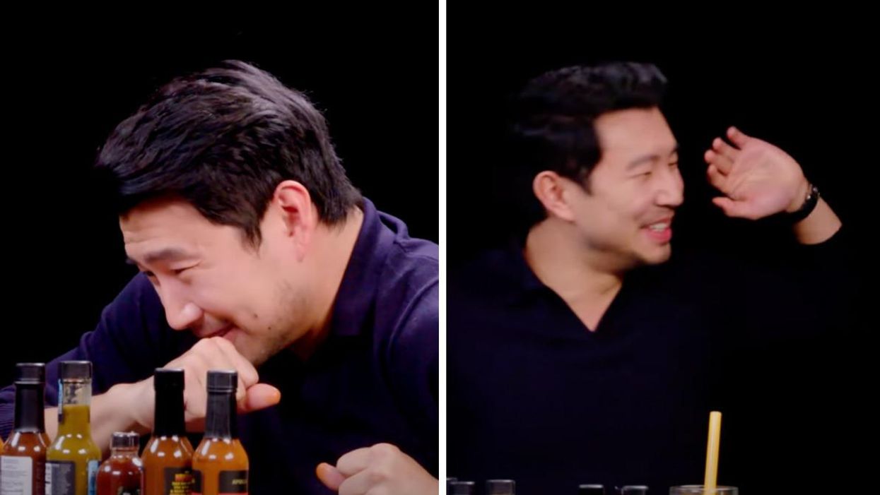 Simu Liu Absolutely Lost It On 'Hot Ones' & His Involuntary Noises Are Too Much (VIDEO)