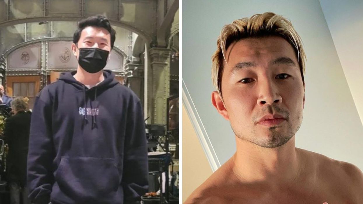 Simu Liu at SNL. Right: Simu Liu.