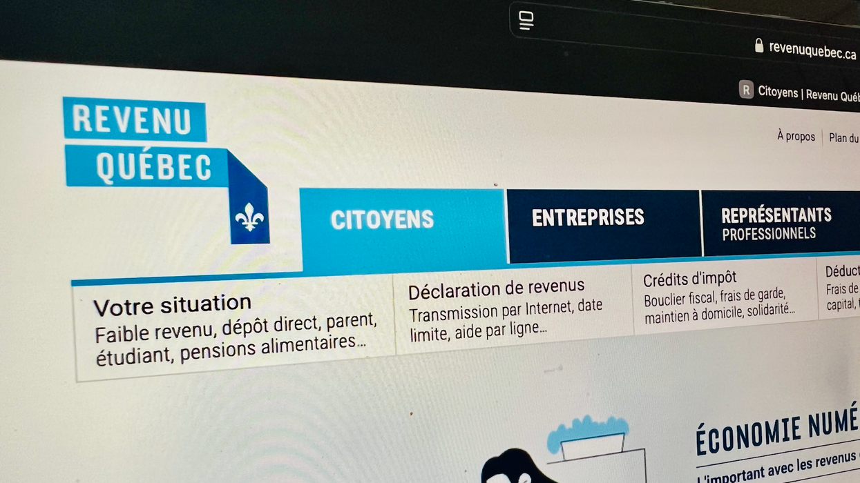 Site Internet de Revenu Québec.
