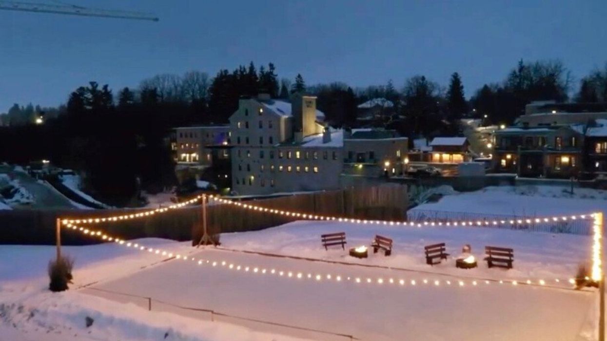Skating rink in Elora, Ontario.