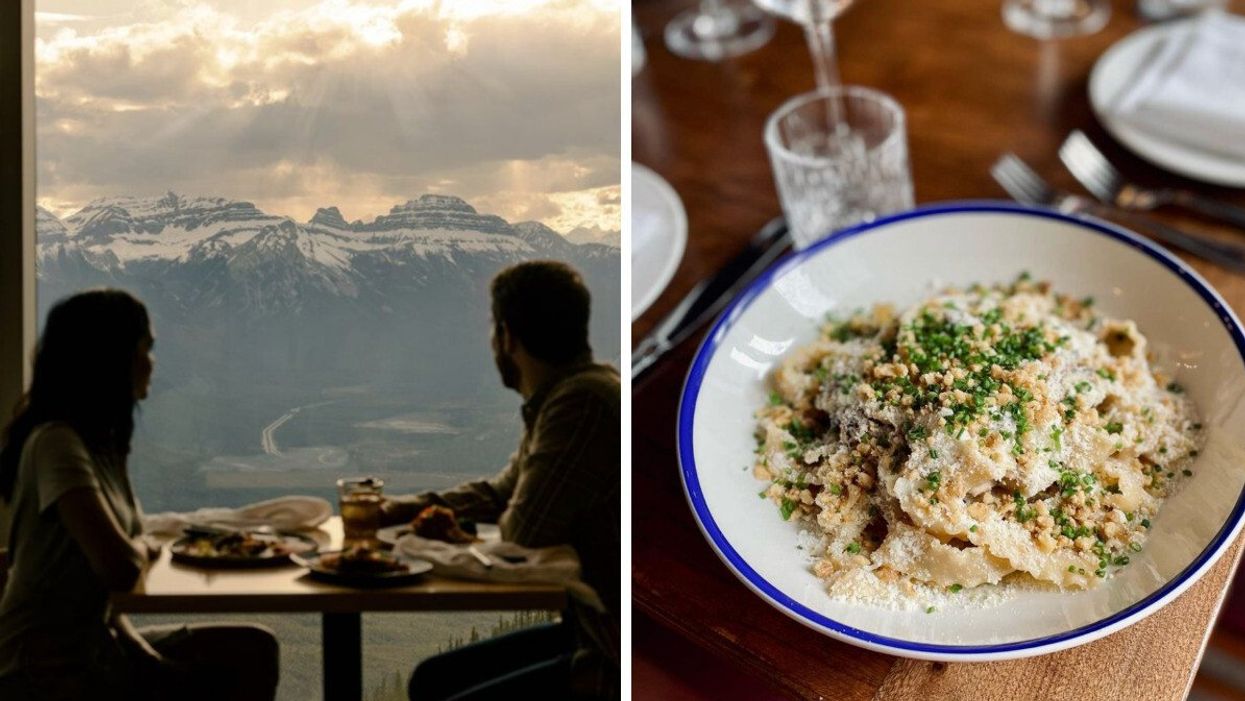 Sky Bistro is one of Canada's "most romantic" restaurants. Right: Bonterra Trattoria in Calgary.