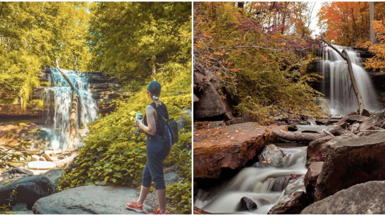 Smokey Hollow Falls Has The Most Stunning Autumn Views