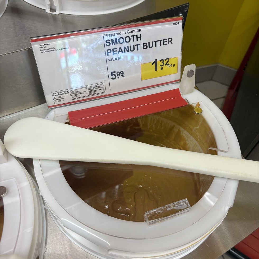 smooth natural \u200bPeanut butter at Bulk Barn