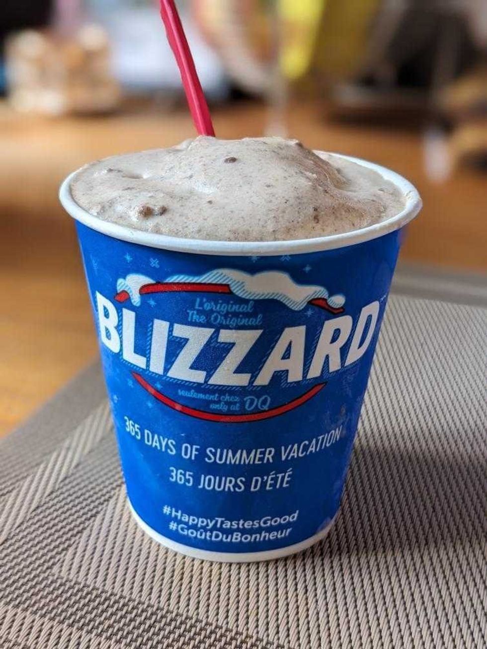Snickerdoodle Cookie Dough Blizzard.