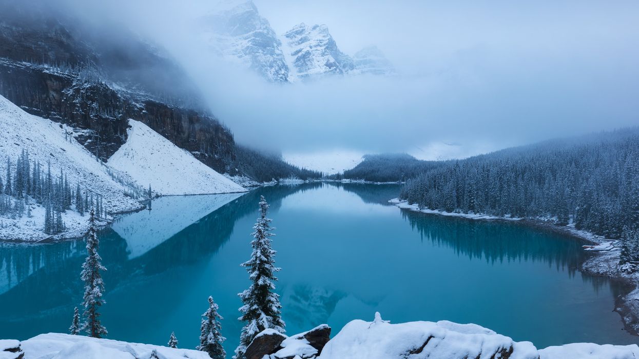 Snow in Banff National Park.