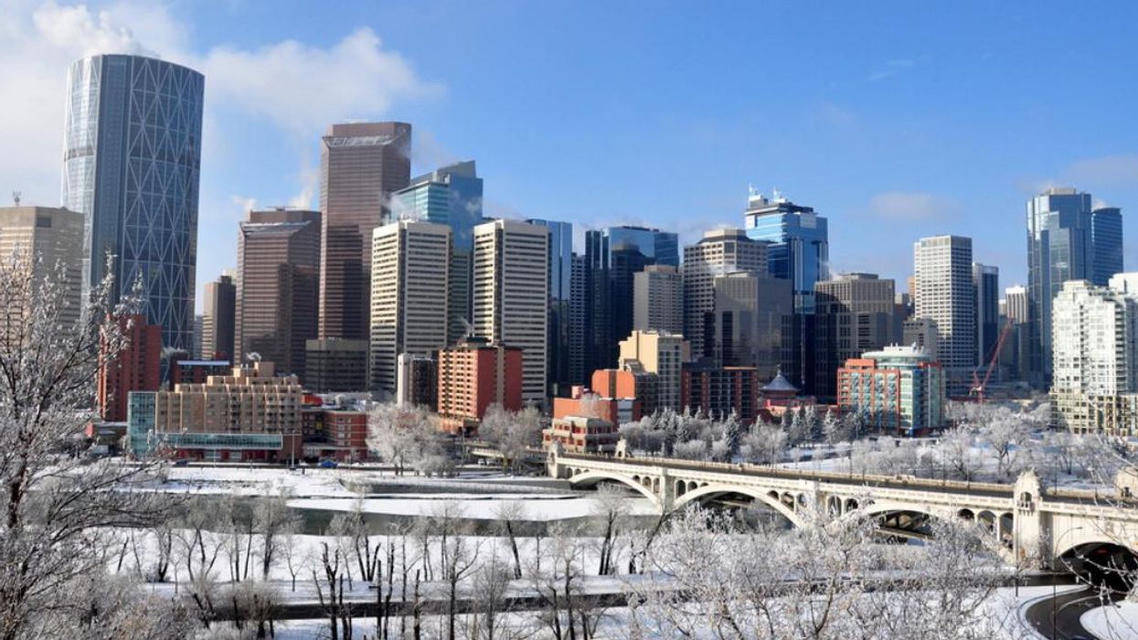 Snow in Calgary.