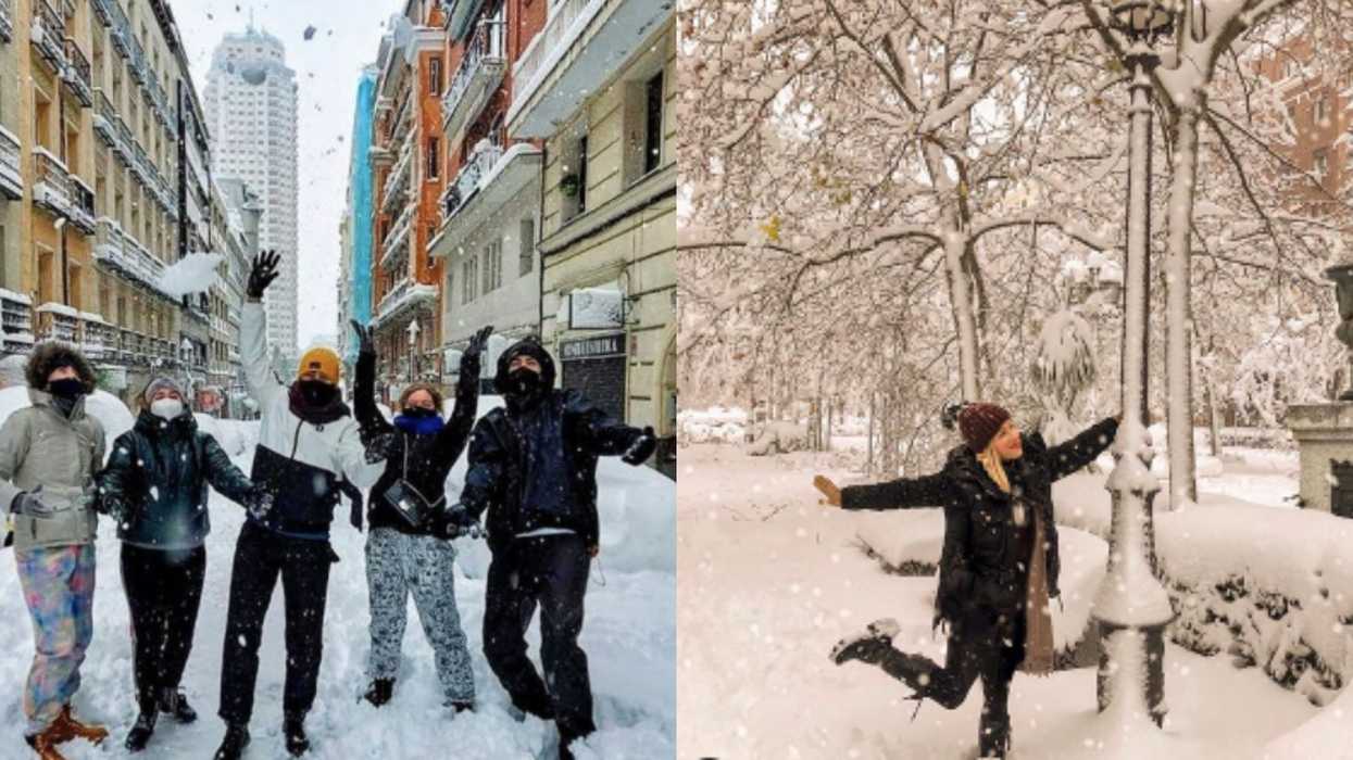 Snow In Spain Is The First In Decades & Residents Are Celebrating In A Big Way