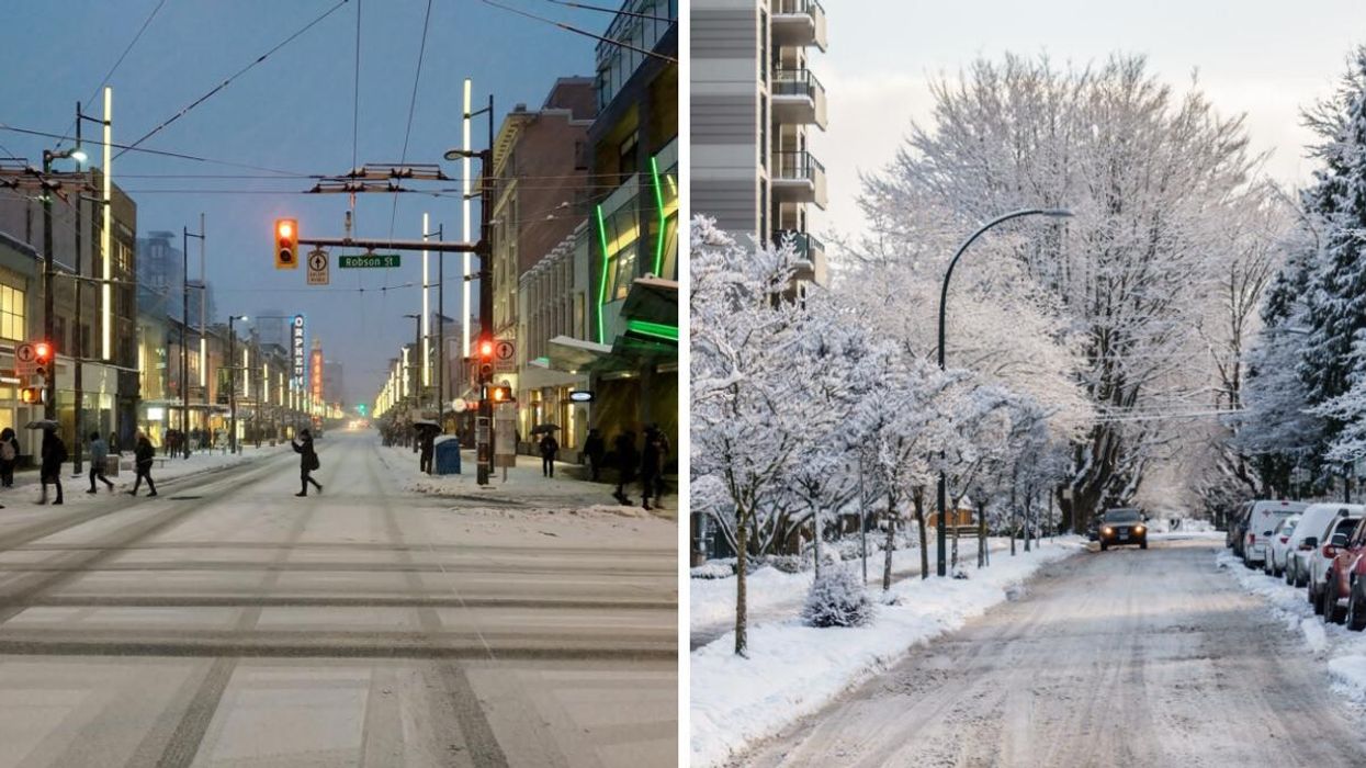 Snow in Vancouver.
