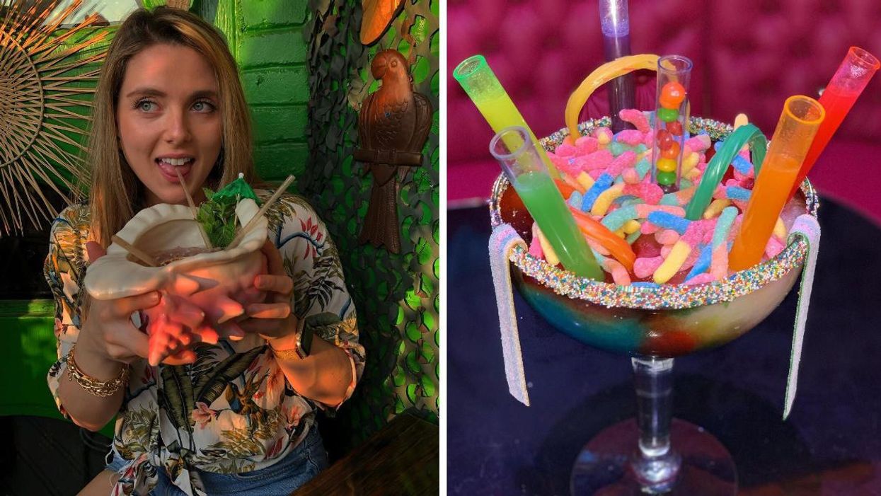 Snowbird Tiki Bar. Droite : Candi Bar.