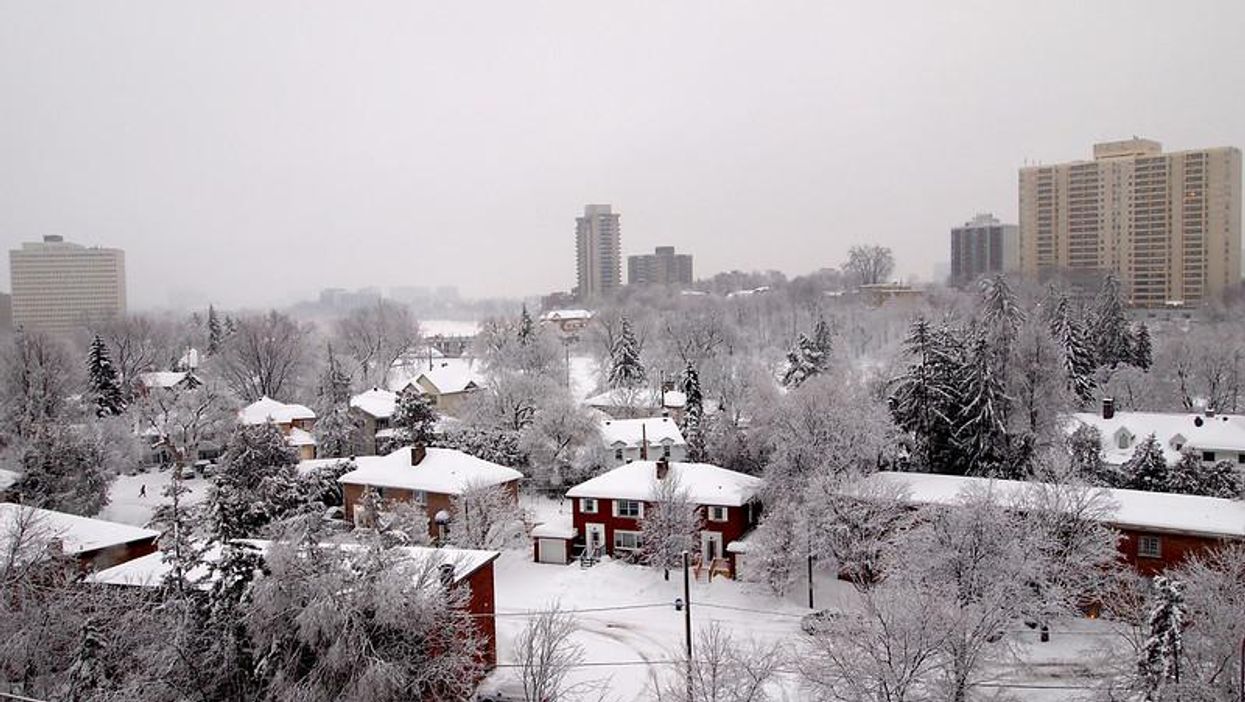 Snowfall in Ottawa.