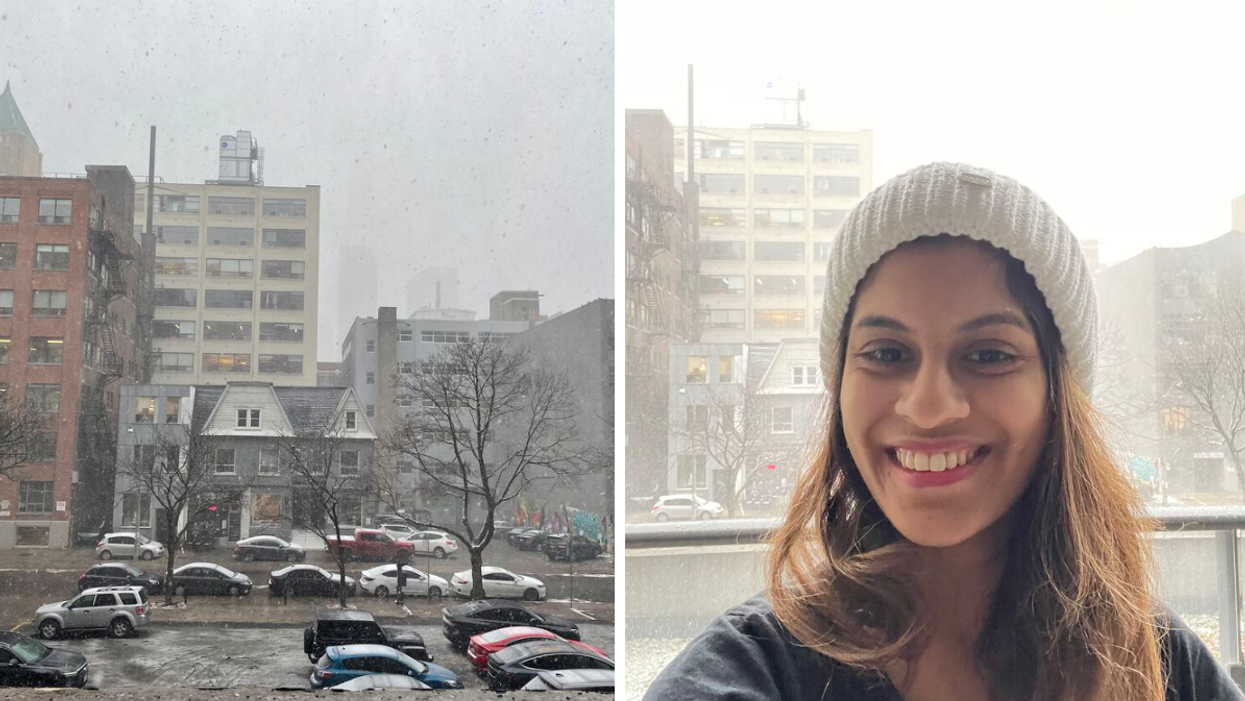 Snowfall in Toronto. Right: Janice Rodrigues.