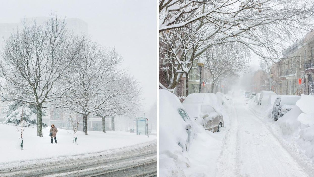 Snowstorms in Canada.