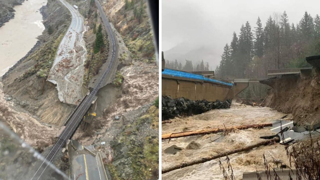 Some Of BC's Busiest Highways Just Got Totally Washed Away By Mudslides (PHOTOS)