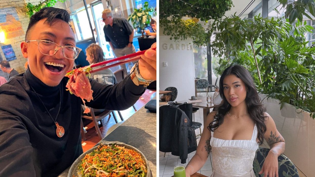 Someone at a restaurant.