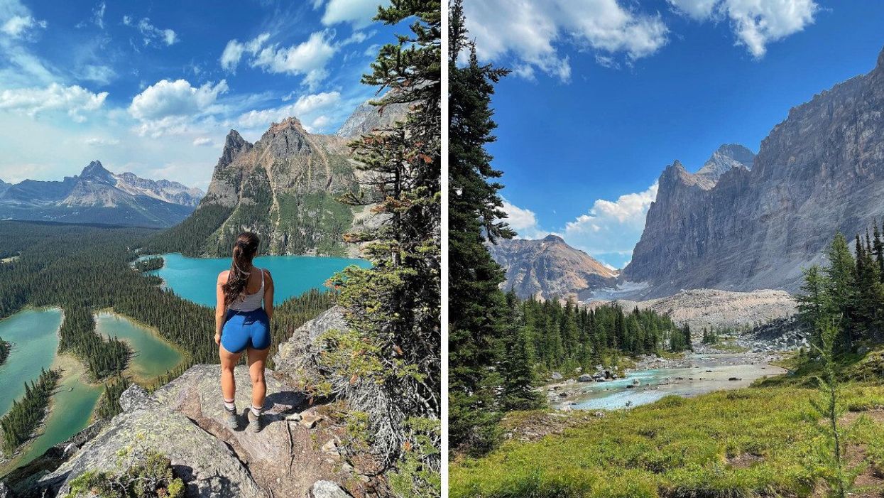 Someone at Glacier National Park in B.C. Right: Glacier National Park Canada.