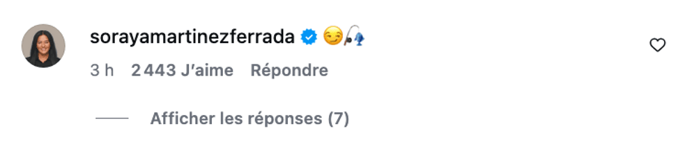 Soraya Martinez Ferrada a jou\u00e9 un tour \u00e0 Charles Brunet, et elle en est bien fi\u00e8re.