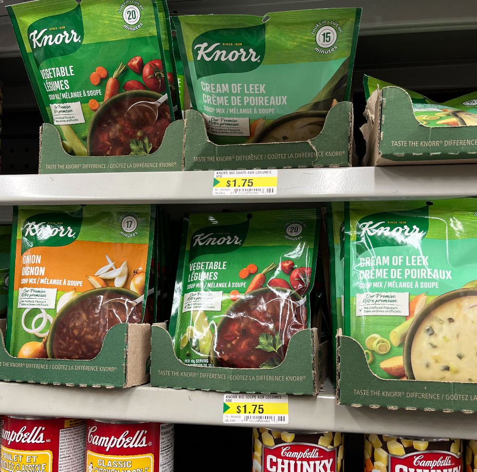 Soupe Knorr au Dollarama.