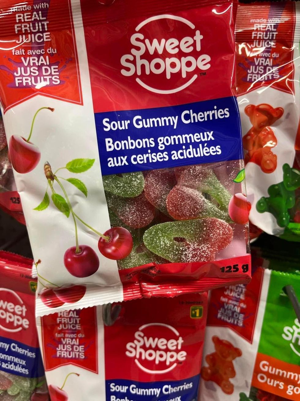 Sour Gummy Cherries.