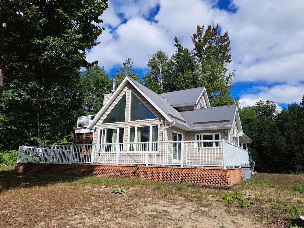Spacious A-frame villa with a wrap around deck.