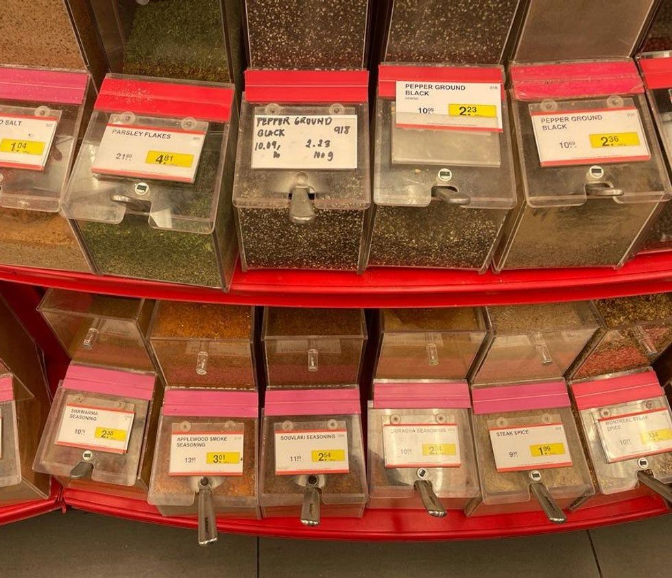 Spices at Bulk Barn.