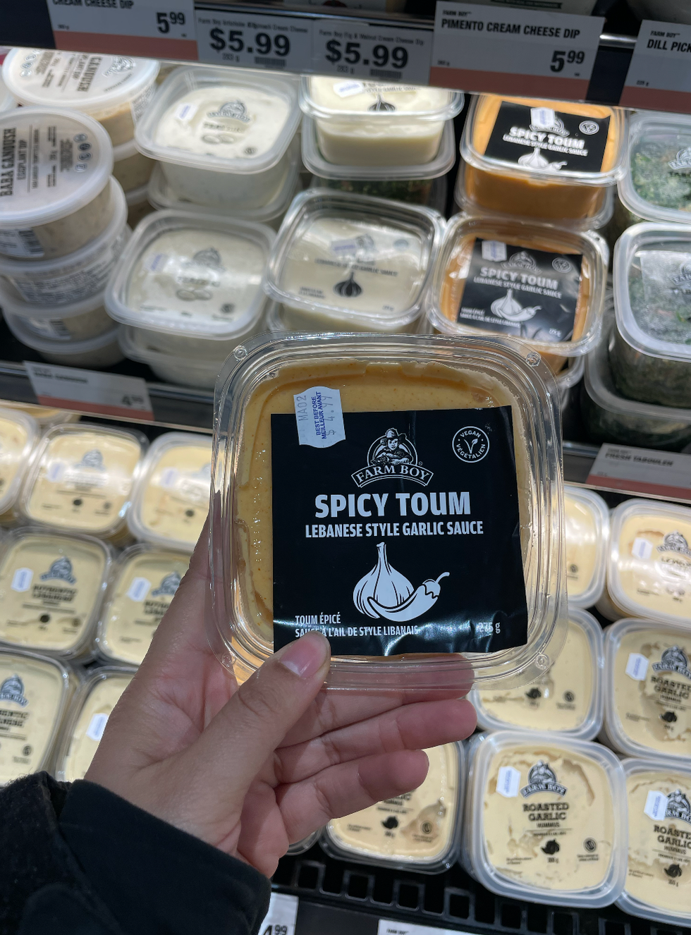 Spicy Toum dip at Farm Boy.