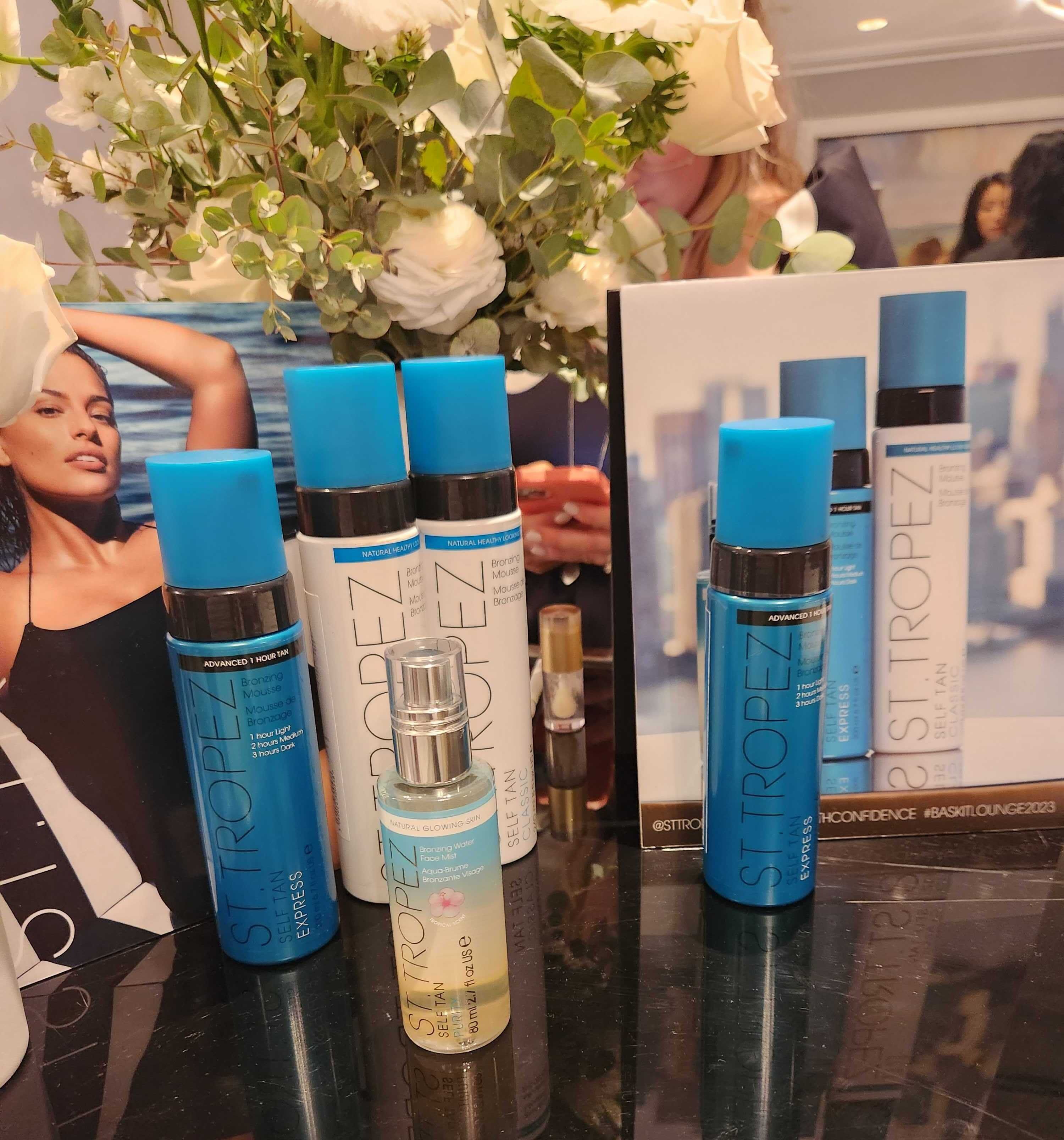 St. Tropez products at the TIFF 2023 Bask-It-Style media preview.