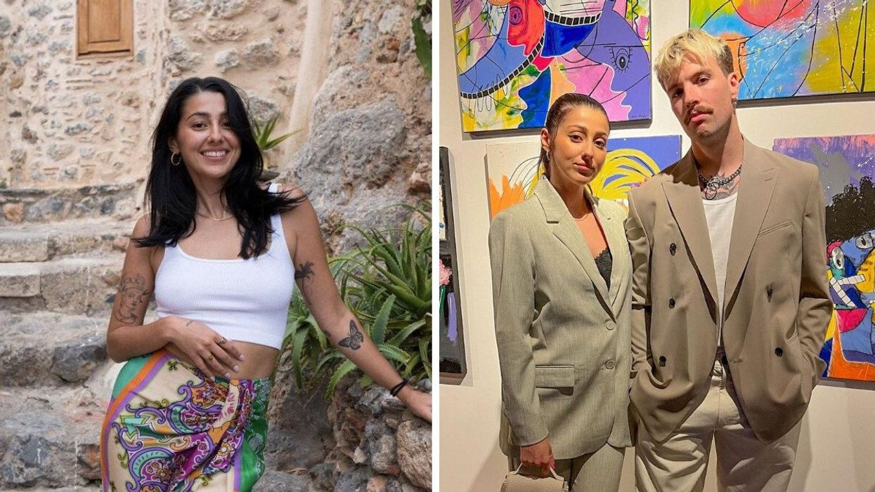 Stacey Giannopoulos. Droite : Stacey Giannopoulos et Jamie Watt d'OD Chez Nous.