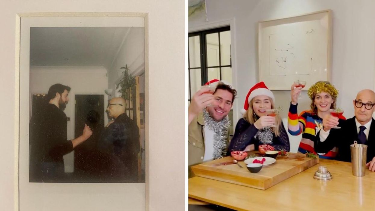 Stanley Tucci & John Krasinski Are Brothers-In-Law & That's One TikToker's Happy Thought