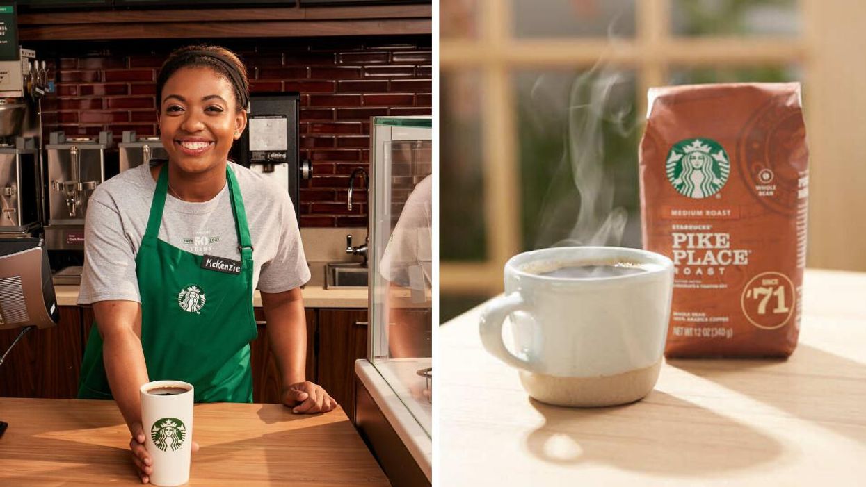 Starbucks Canada Is Giving Away Free Coffee Today & It's The Best Hump Day Boost