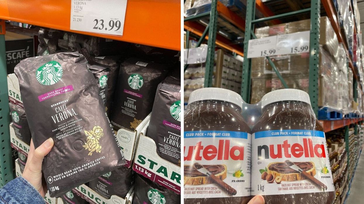 starbucks coffee and nutella at a costco warehouse