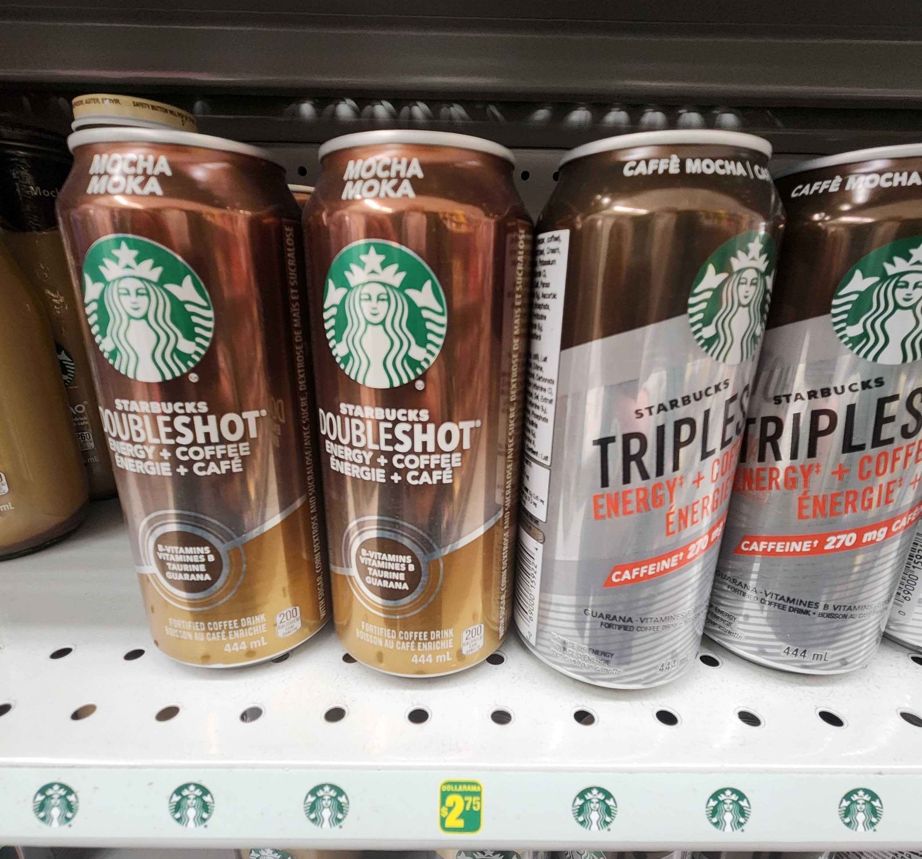 Starbucks energy drinks.