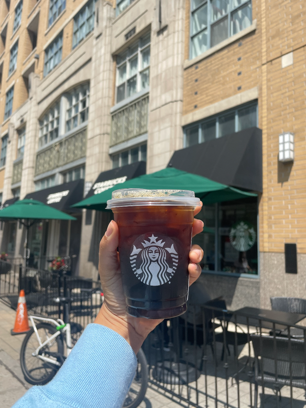 Starbucks iced Coffee.