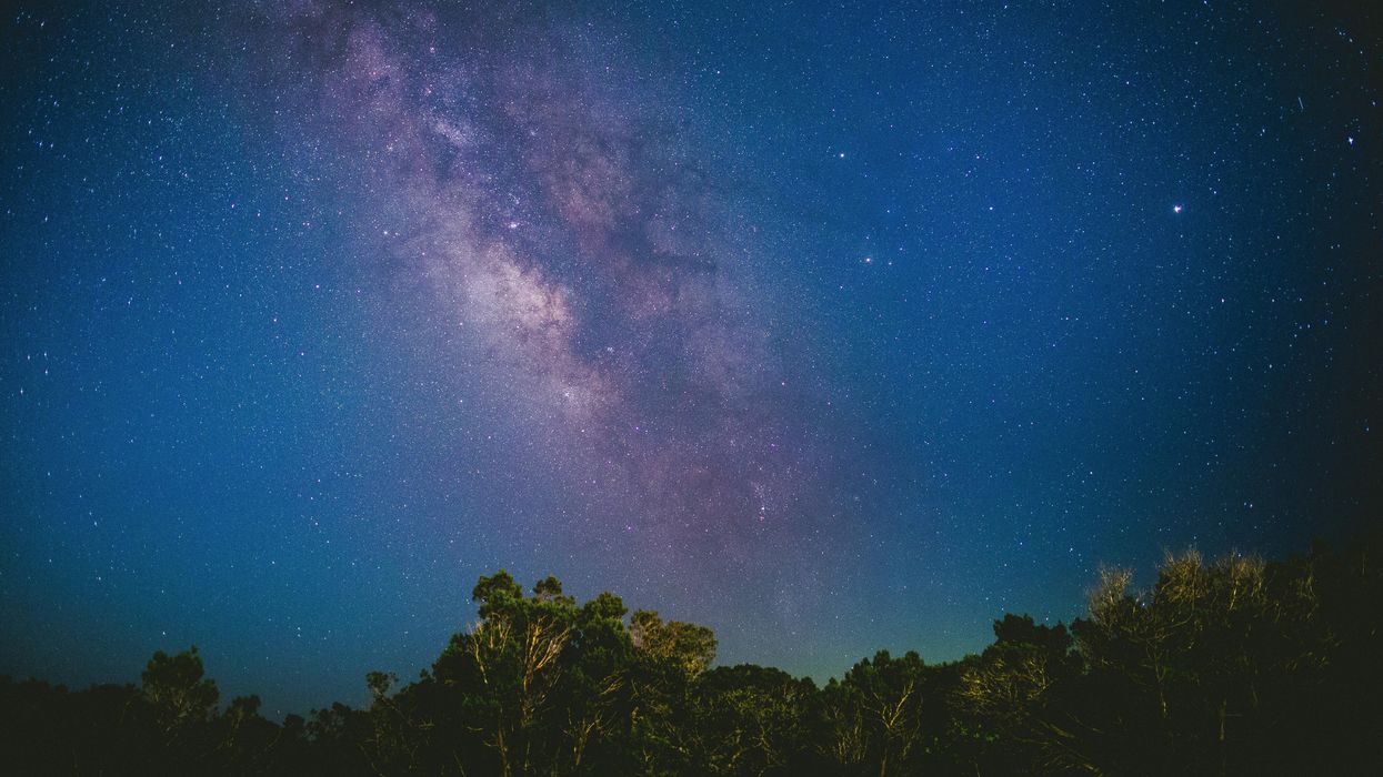 Starry night sky.