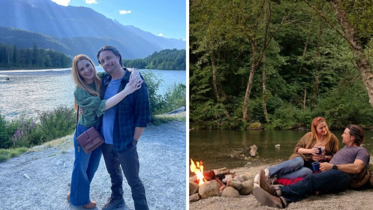 Stars of Virgin River on Netflix. Right: Virgin River Netflix.