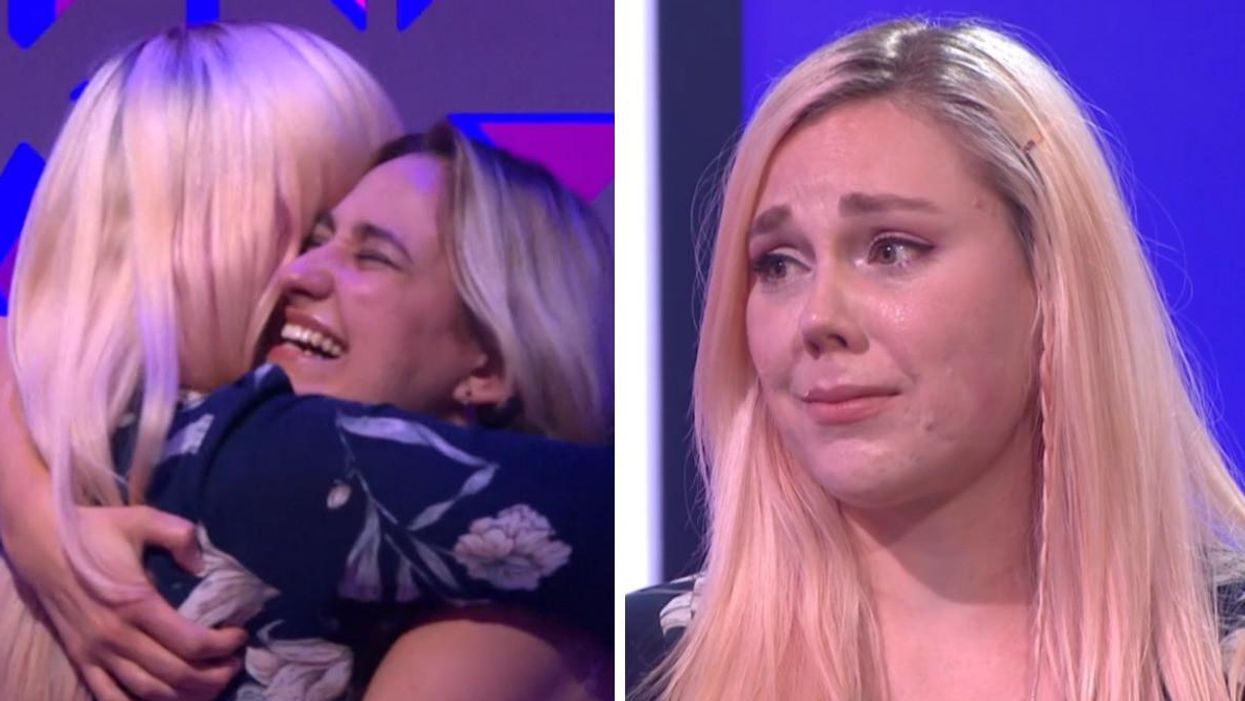 Stéphanie Harvey et Éléonore Lagacé à Big Brother Célébrités. Droite : Stéphanie Harvey à la finale de Big Brother Célébrités.