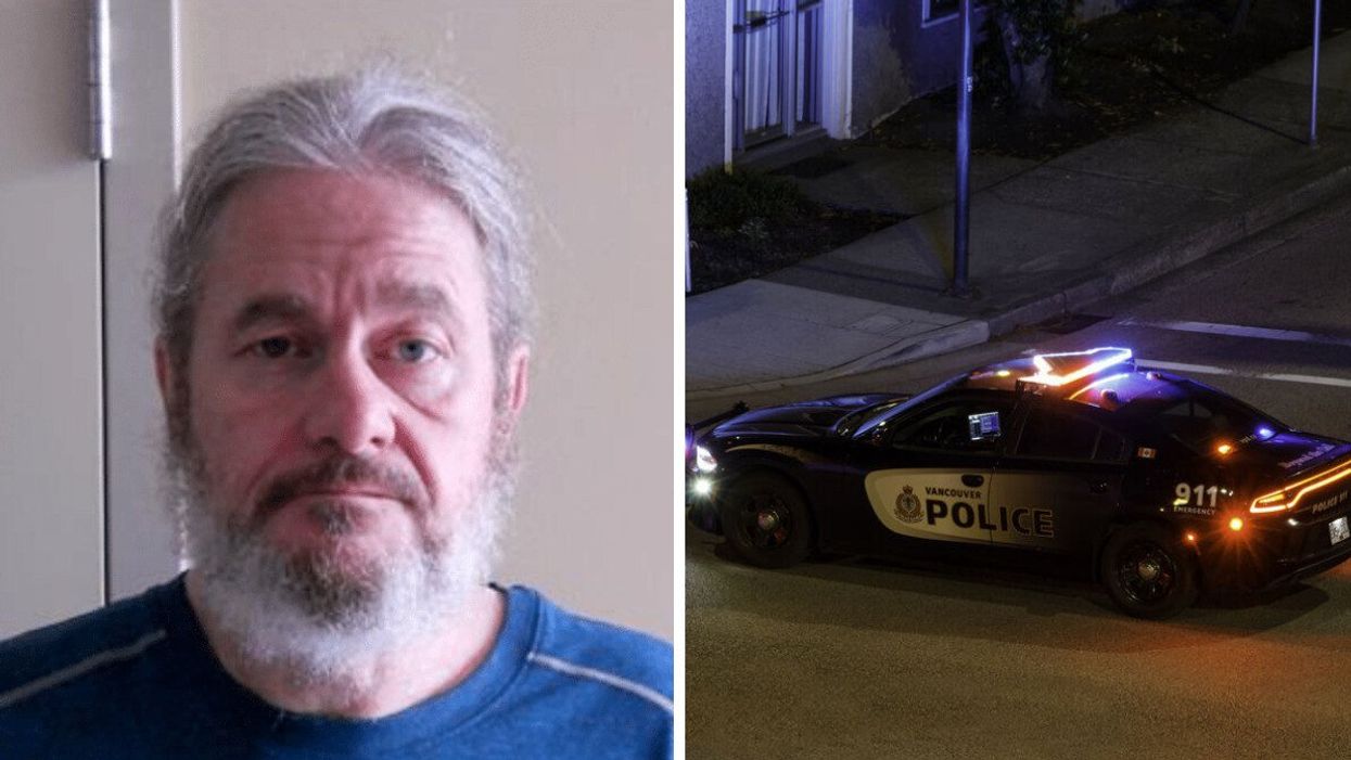 Steven Frederickson. Right: VPD car.