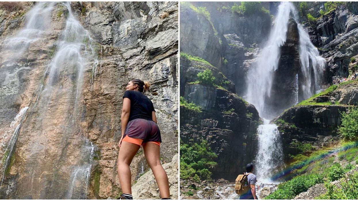 Stewart Falls In Utah Cascades 200-Feet To The Ground
